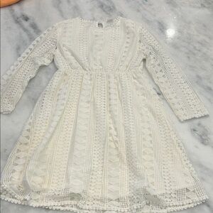 Charming Ivory Lace Kids Dress